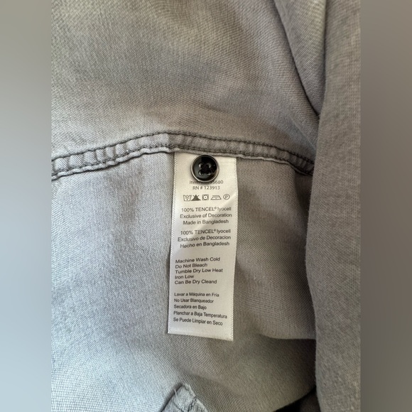 Jachs Girlfriend Womens Short Sleeve Tencel Blouse (Grey, - Picture 9 of 10